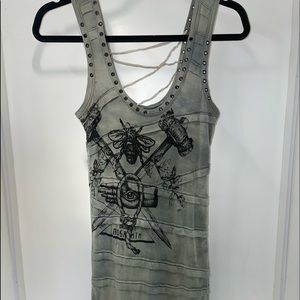 SALVAGE GRAPHIC BODYCON DRESS